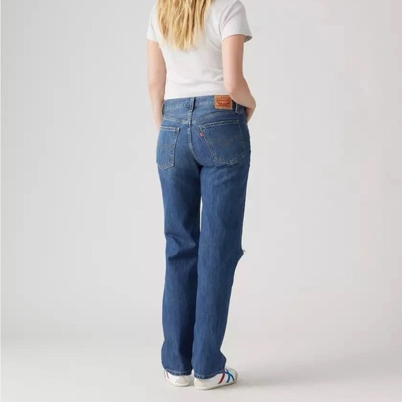Levi's LOW PRO Straight Leg Jeans Distressed Sz 30 (34”x30”) - Picture 2 of 10